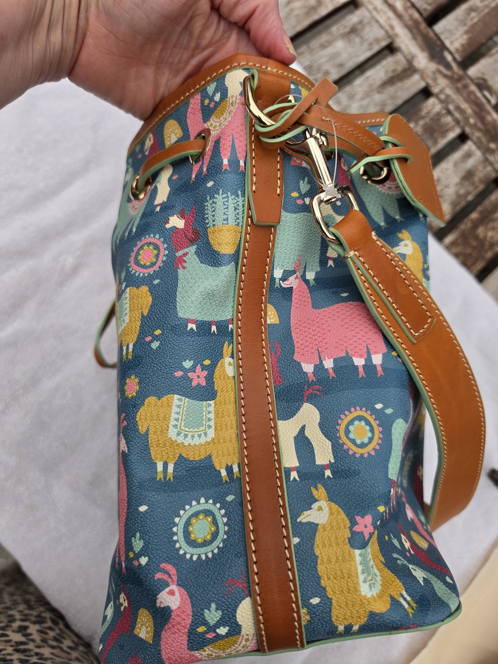 Dooney & Bourke Emperor's New Groove Llama Drawstring - Picture 4 of 14
